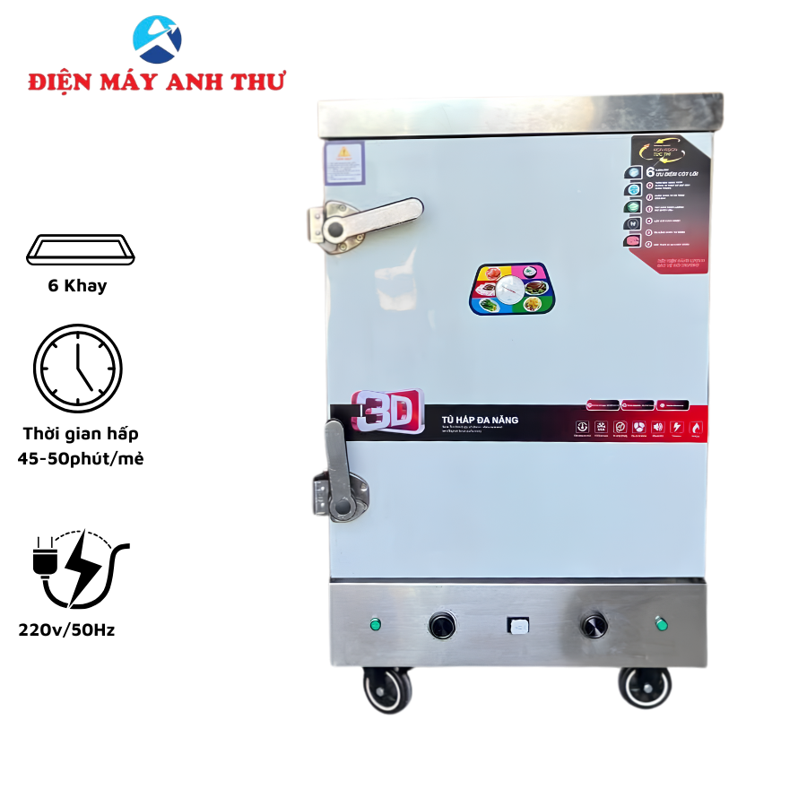 Tủ hấp cơm 6 khay công nghiệp Điện Máy Anh Thư